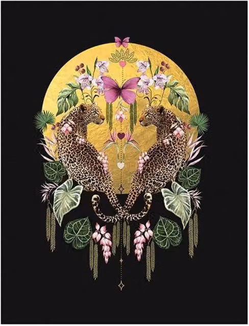 Summer Thornton Sunrise Leopards Multicolour Paper Poster