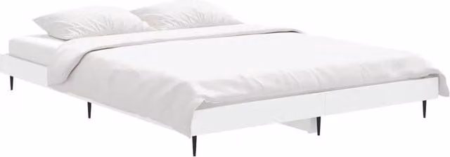 Berkfield Home White Bed Frame W/D/H: 140 x 190 cm