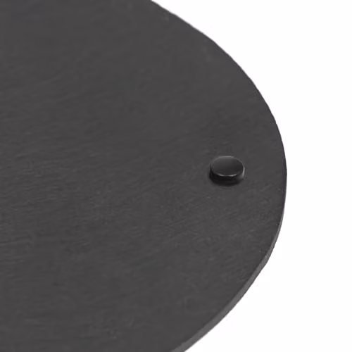 Nicola Spring Linea Oval Blank Slate House Sign in Black, W: 20 cm, H: 15 cm – 3