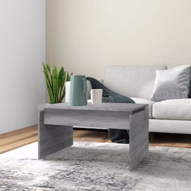 Berkfield Home Grey Sonoma Coffee Table in Engineered Wood, W: 68 cm, D: 50 cm, H: 38 cm