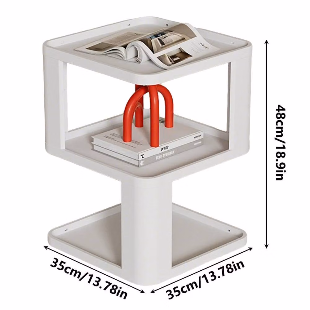 FORGEVIO White Modern Console Table with Display Shelf for your Hallway or Living Room – 1