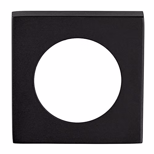 Loops Pair Screw On Square Rose Cover Plates in Matt Black, W: 5.2 cm, D: 1.0 cm – 2
