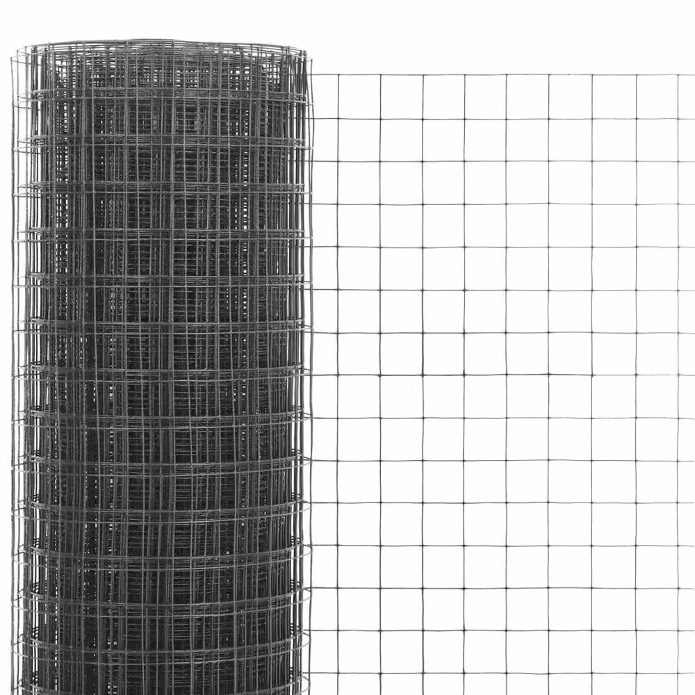 Berkfield Home Grey PVC Coated Steel Chicken Wire Fence, 25 x 1.5 m – 3