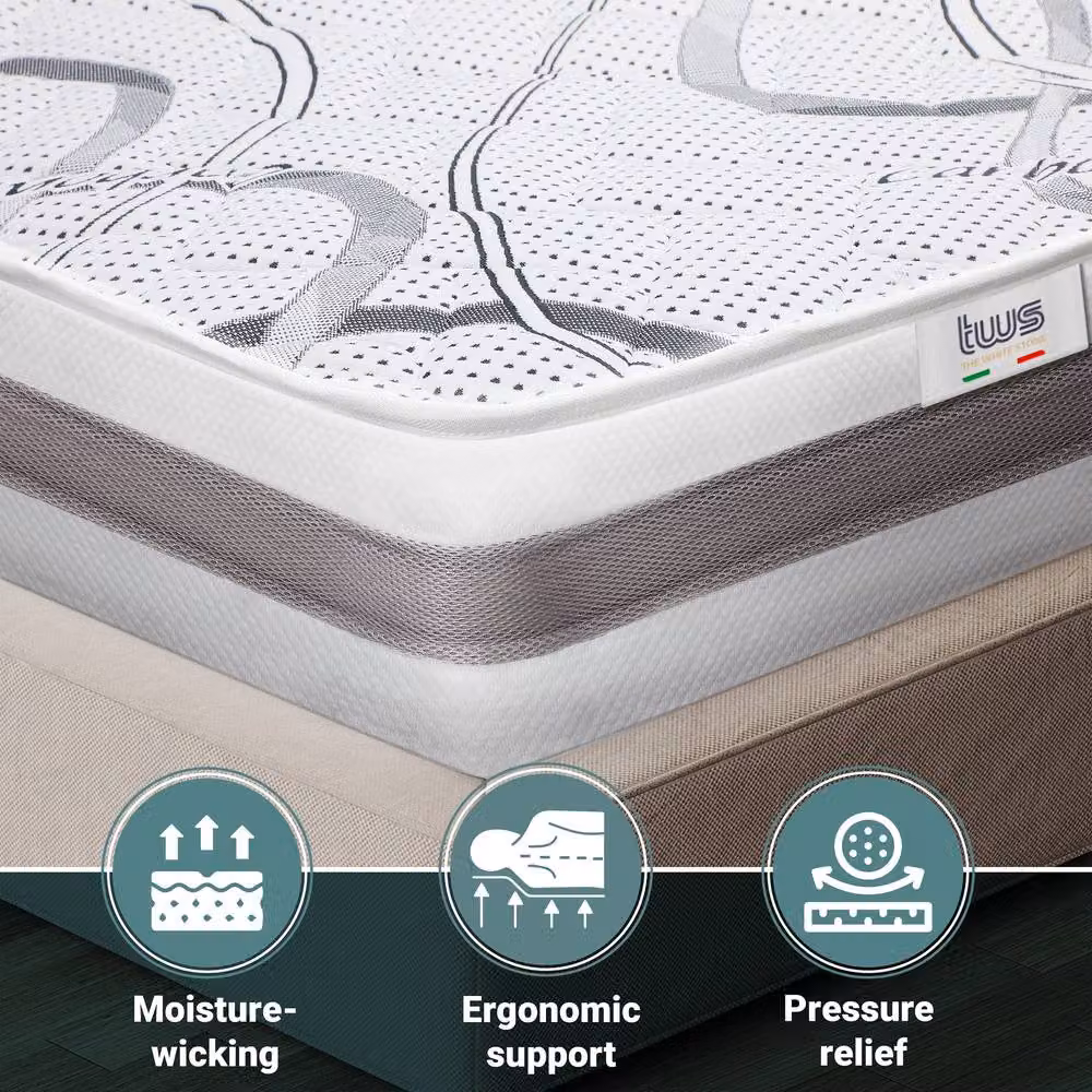 The White Stone Orthopaedic Comfort Foam Mattress in White, W/D/H: 85 x 195 x 16 cm – 4
