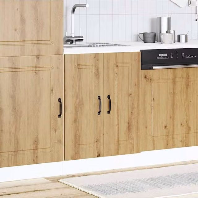 Berkfield Home Kalmar Artisan Oak Sink Base Cabinet, Brown, W/D/H: 60 x 46 x 81.5 cm – 1