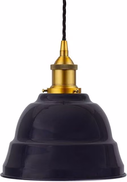 SE Home Lincoln Navy Blue Pendant Light with Antique Gold and Black Twisted Details – 1