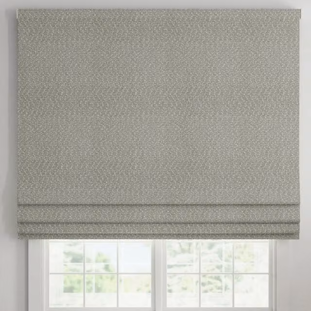 ANTE DECOR Hera Made To Measure Blackout Roman Blind in Dove White and Grey
