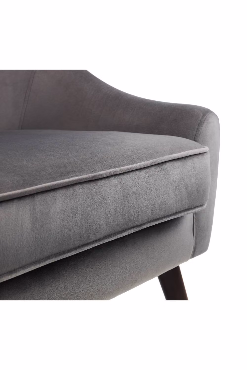 Julian Bowen Elliot Grey Velvet Armchair – 4