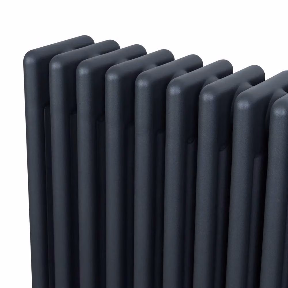 Monstershop Traditional 4 Column Steel Radiator in Anthracite Grey, W: 60.0 cm, H: 78.5 cm – 5