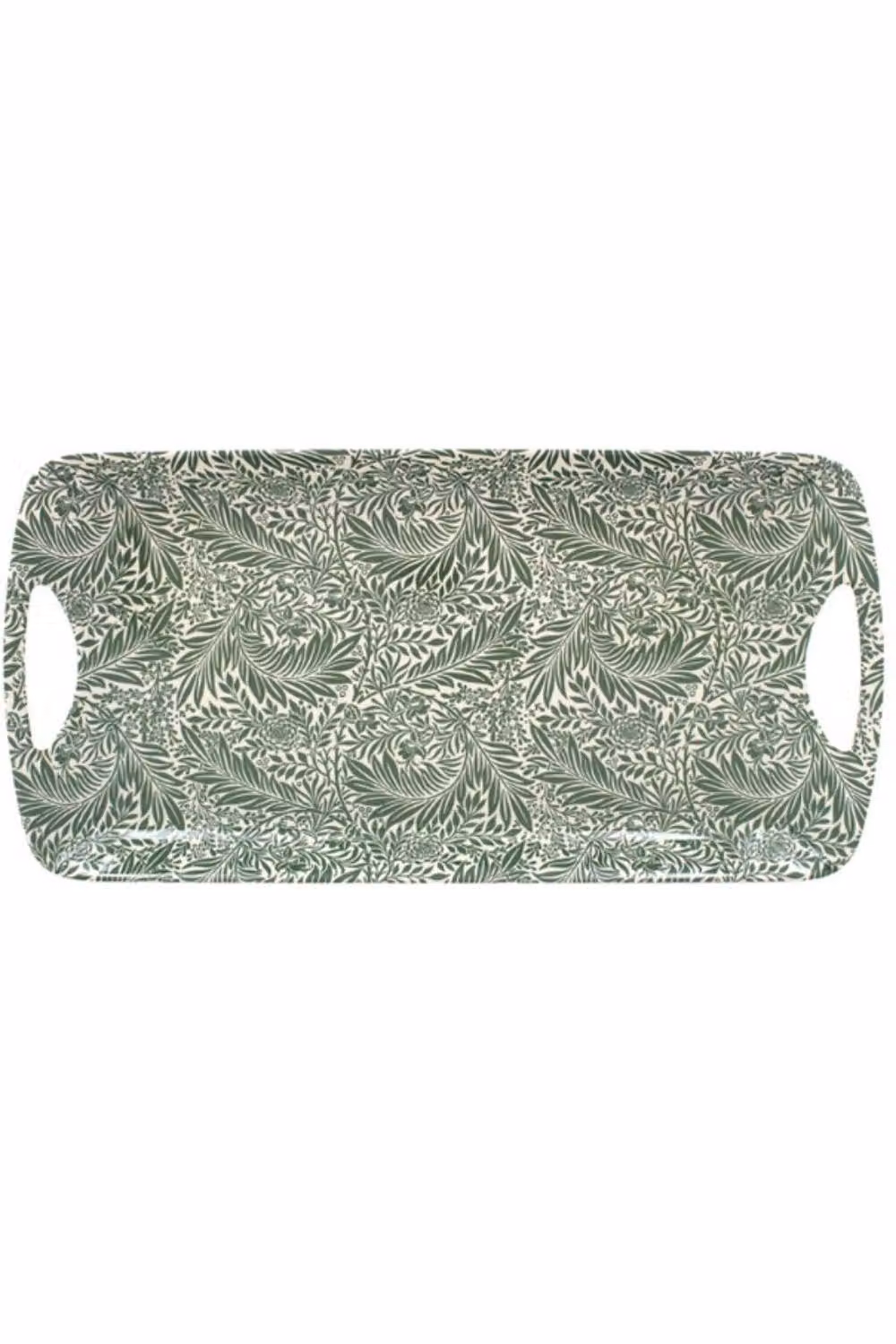 KDMD Larkspur Rectangular Floral Medium Tray 2 Pack, Green – 2