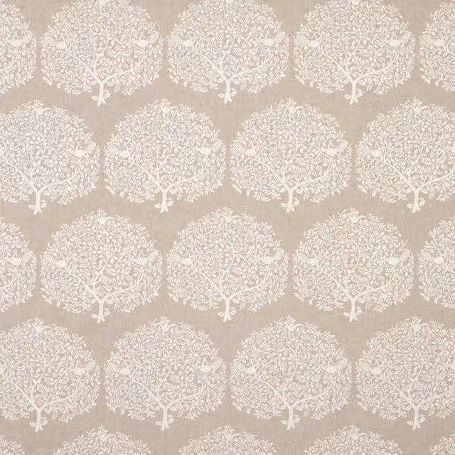 Terrys Tree of Life Fabric in Taupe and Beige