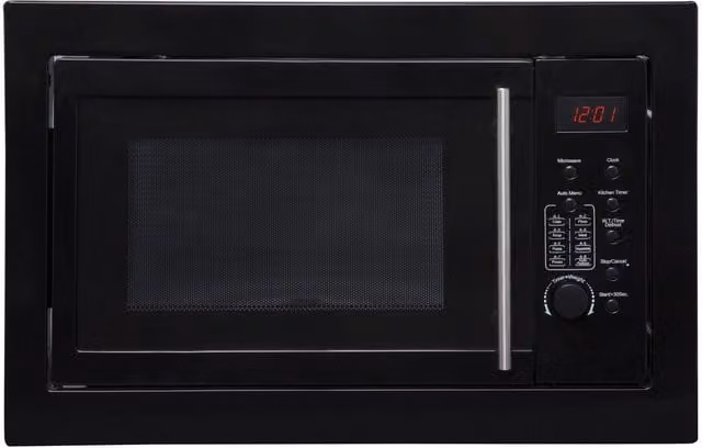 SIA BIM20BL Black 20L Integrated Built-in Solo Microwave Oven with Digital Timer and Child Lock