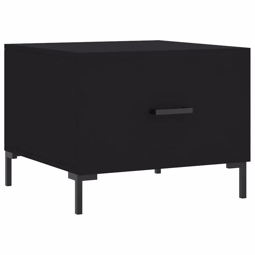 Berkfield Home Set of 2 Modern Black Square Coffee Tables in Engineered Wood, W/D/H: 50 x 50 x 40 cm – 4