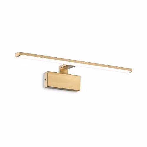 Ideal Lux ALMA Integrated LED Picture Wall Lamp in Brass Satin with Warm White 3000K Light