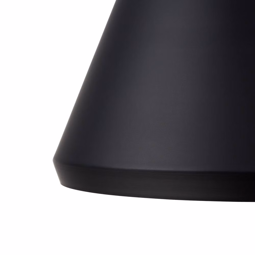 Wyld and Coco Nordic Glow Cone Pendant Lamp in Matte Black Aluminium with Gold Interior – 4