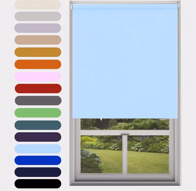 Caecus Blue Thermal Insulating Blackout Roller Blind, Width: 160 cm
