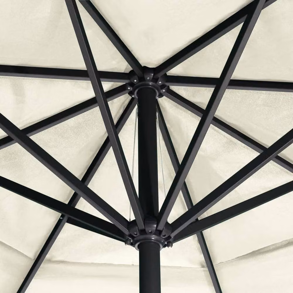Berkfield Home Outdoor Parasol with Aluminium Pole in Sand White – 2