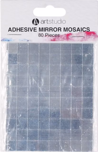 Art Studio Silver Adhesive Mirror Mosaics for Adults