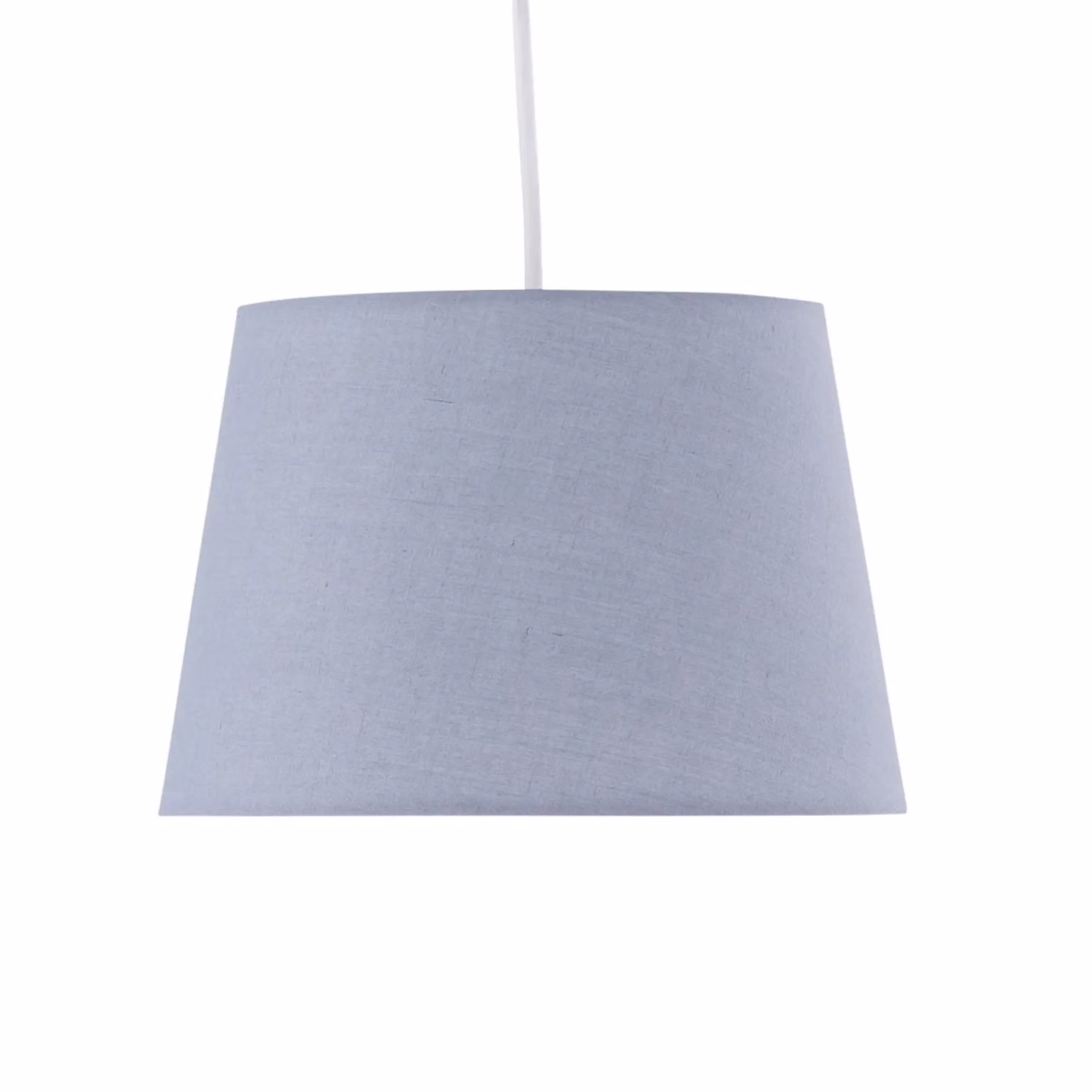 First Choice Lighting Set of 2 Grey Cotton Tapered Cylinder Pendant Lamp Shades, Diameter: 23 cm – 2