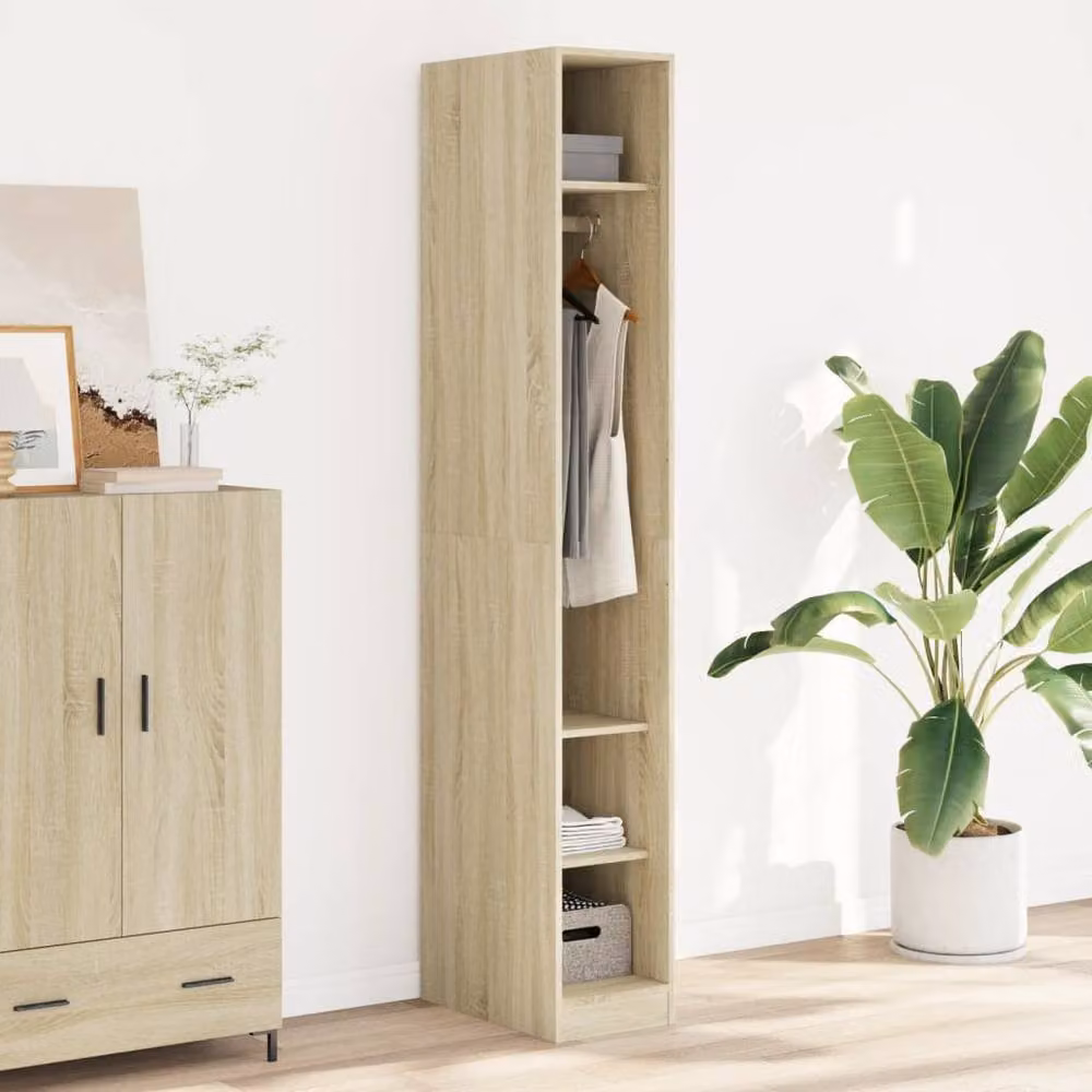 Berkfield Home Sonoma Oak Wardrobe in Tan, W/D/H: 30 x 50 x 200 cm – 2