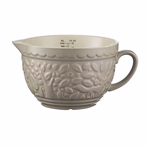 Mason Cash in the Forest Stoneware Measuring Jug, 1 Litre, White or Grey
