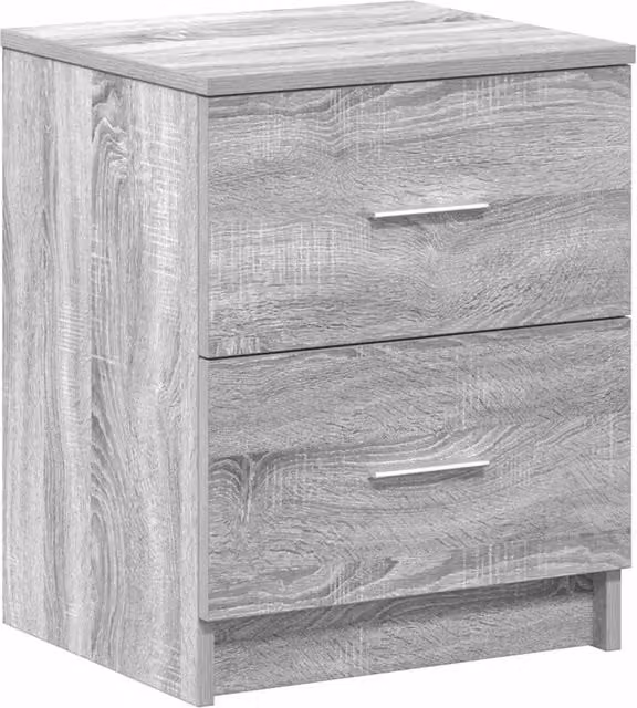 Berkfield Home Bedside Cabinet with 2 Drawers in Grey Sonoma, W/D/H: 40 x 36 x 50 cm – 1