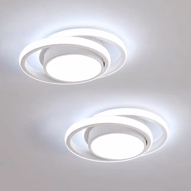 COMELY Pack of 2 Round 36W LED Ceiling Lights in White with Cool White Light – 1
