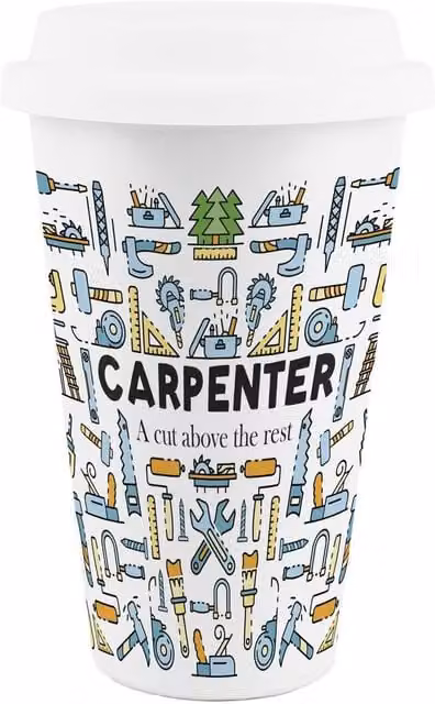 Purely Home Ceramic Travel Mug in White