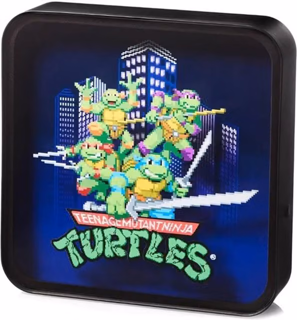 Numskull Teenage Mutant Ninja Turtles LED 3D Wall Light and Desk Lamp in Blue and Multicolour