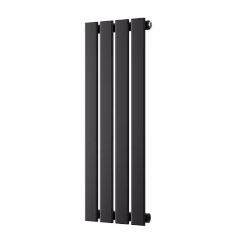 UK Radiators Typhoon Black Flat Tube Horizontal Designer Radiator, W: 272 mm, H: 800 mm – 2