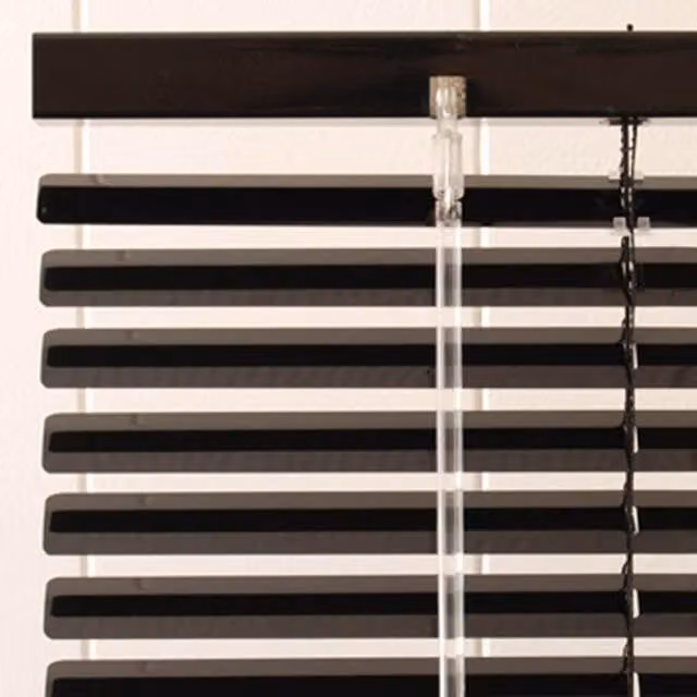 Terrys Black Aluminium Metal Blinds, W: 152.4 cm, H: 152.4 cm