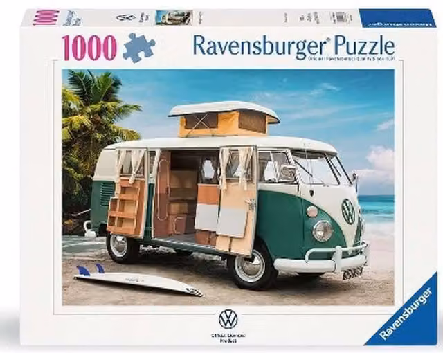Ravensburger Volkswagen 1000 Piece Jigsaw Puzzle in Multicolour and White