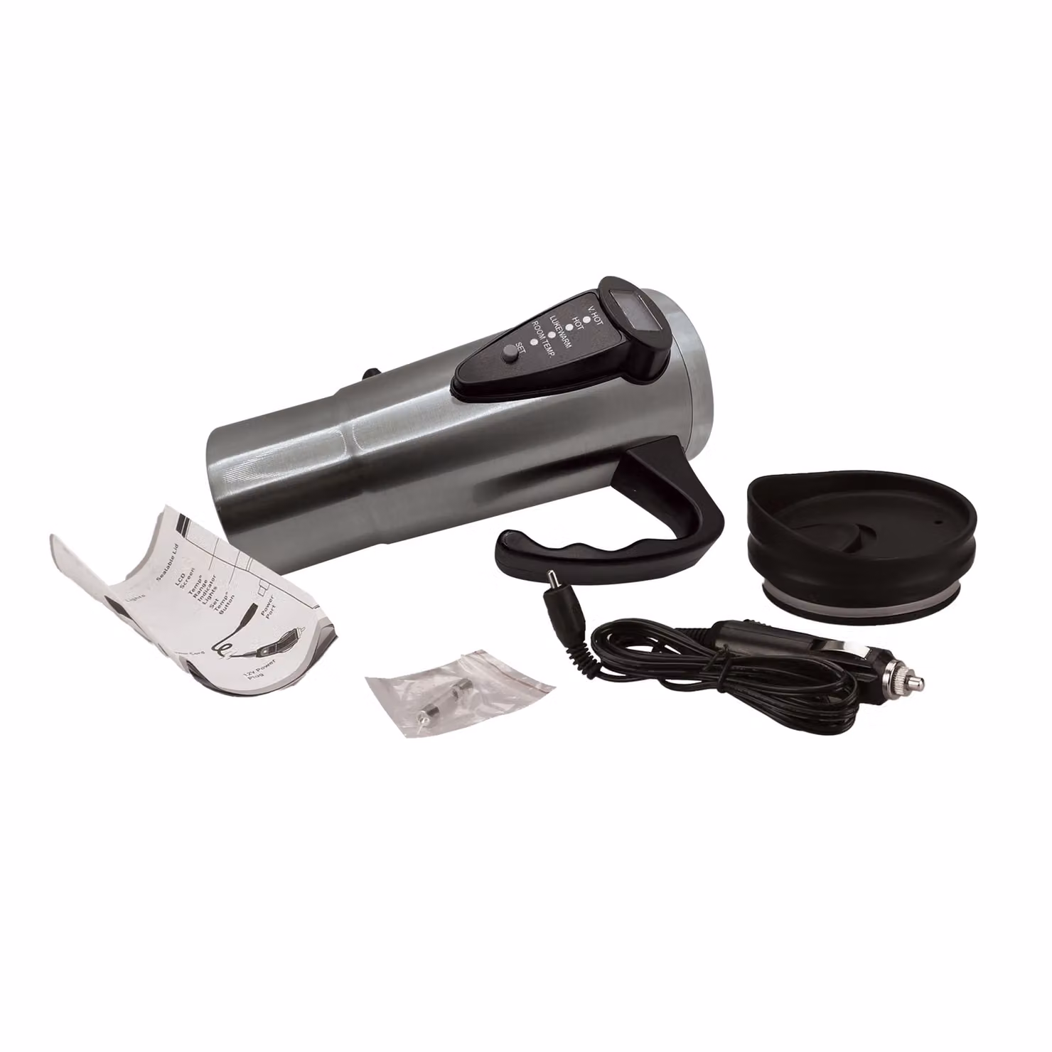 Menkind InGenious Heated Travel Mug in Silver Stainless Steel – 2