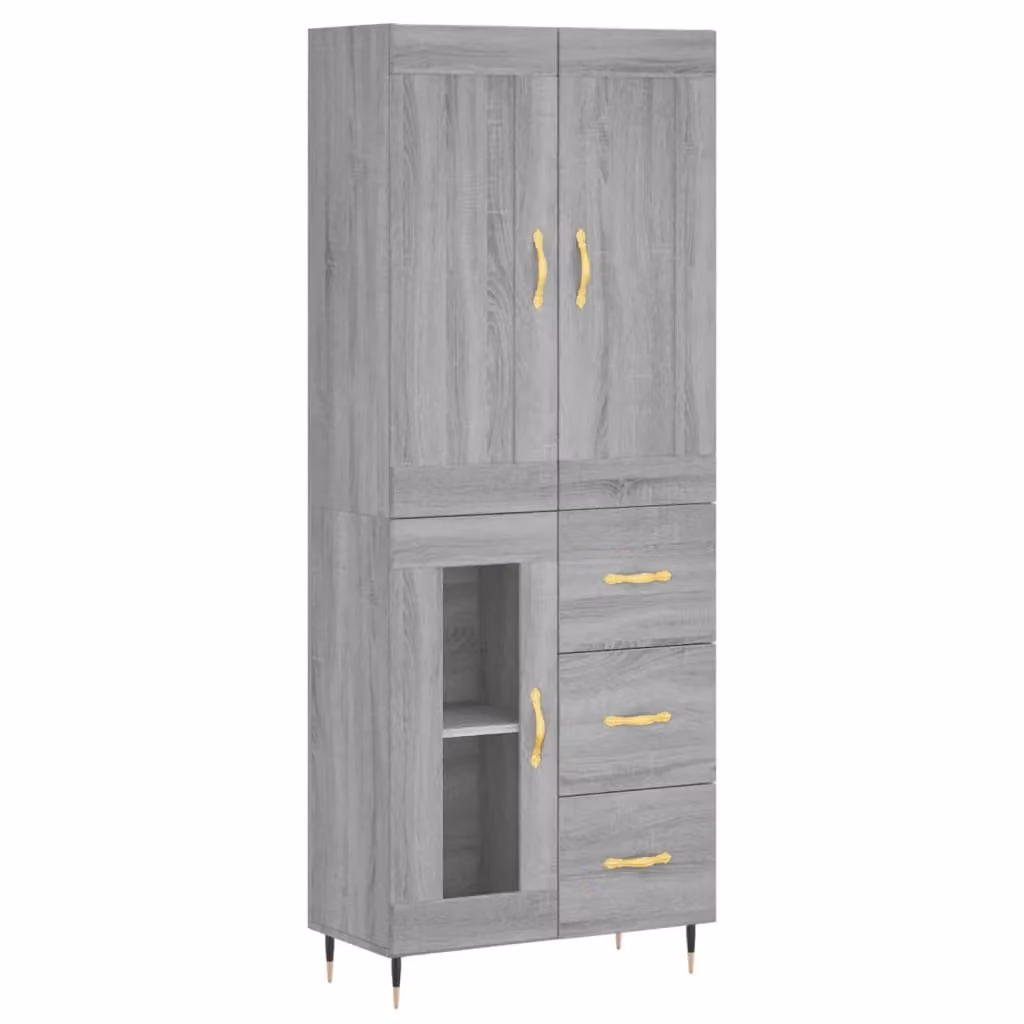 Berkfield Home Grey Sonoma Modern Highboard W/D/H: 69.5 x 34 x 180 cm – 2