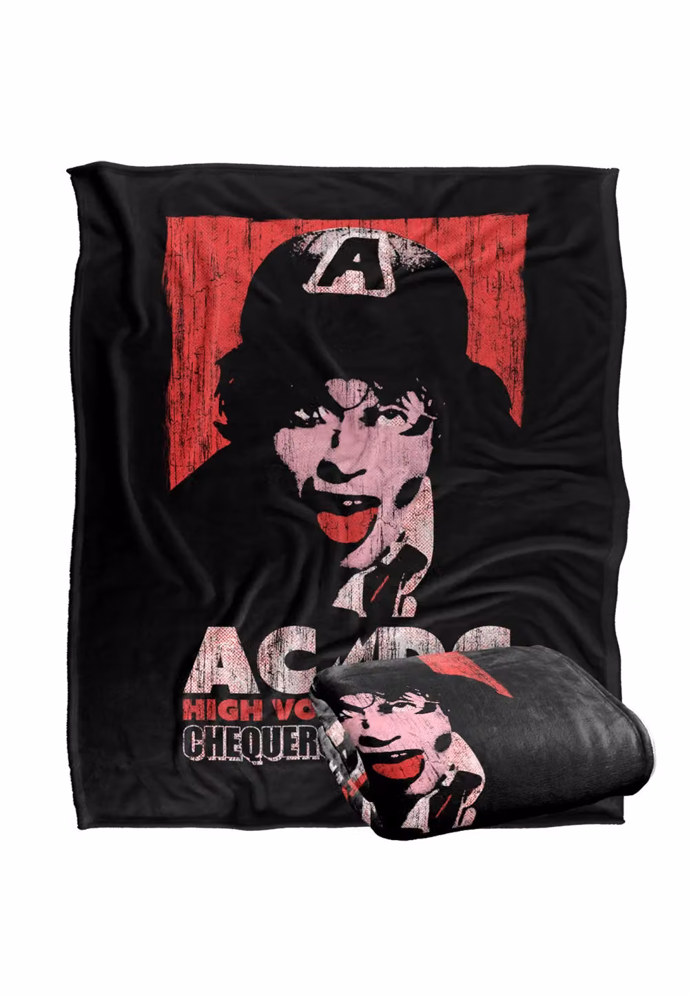 LOGOVISION AC/DC High Voltage Live 1975 Super Soft Microfibre Throw Blanket, White, W/D/H: 152 x 127 cm – 7