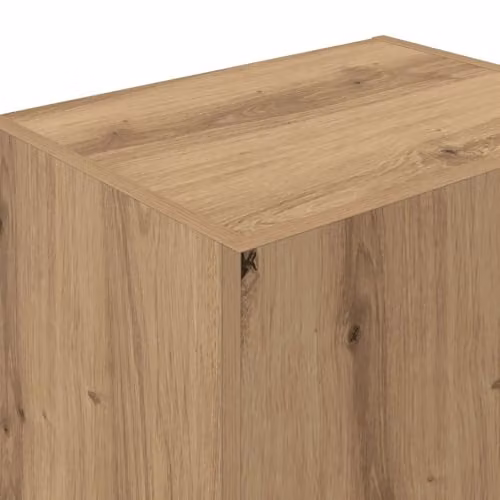 vidaXL Modern Wall-Mounted TV Cabinet in Oak Brown, W/D/H: 40.5 x 30 x 102 cm – 3
