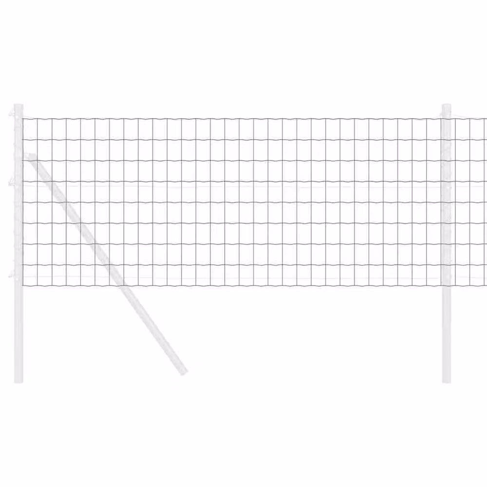 Berkfield Home Euro Fence Grey PVC Coated Steel Fencing 0.4 x 50 m – 3