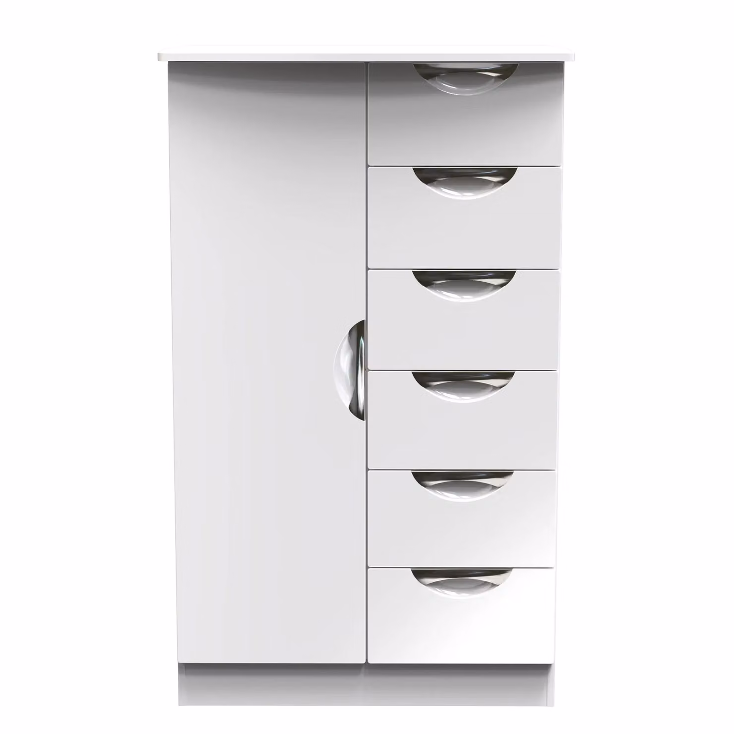 2 U Holborn Ready Assembled Kids Robe with 1 Door and 5 Drawers in White – 2