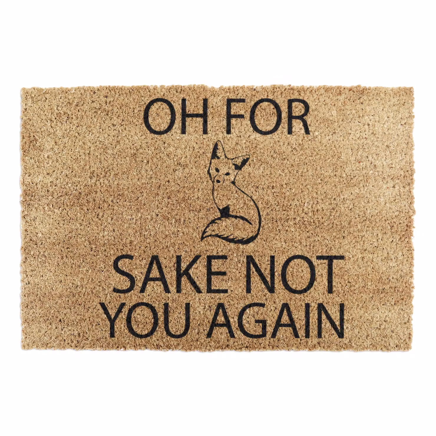 Artsy Mats For Fox Sake Doormat in Black and Beige, W: 60 cm, D: 40 cm – 2