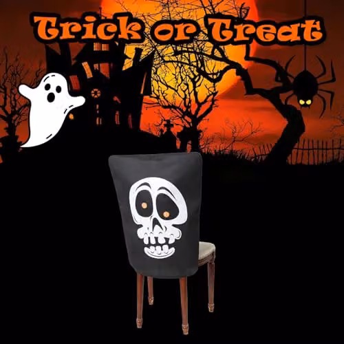 VFM e-Store Halloween Party Dining Chair Covers, Black, W/D/H: 65 x 50 x 50 cm – 5