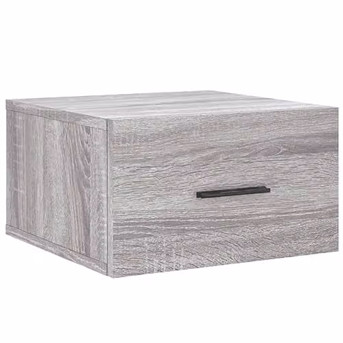 vidaXL Wall-mounted Bedside Cabinet in Grey, W/D/H: 35 x 35 x 20 cm