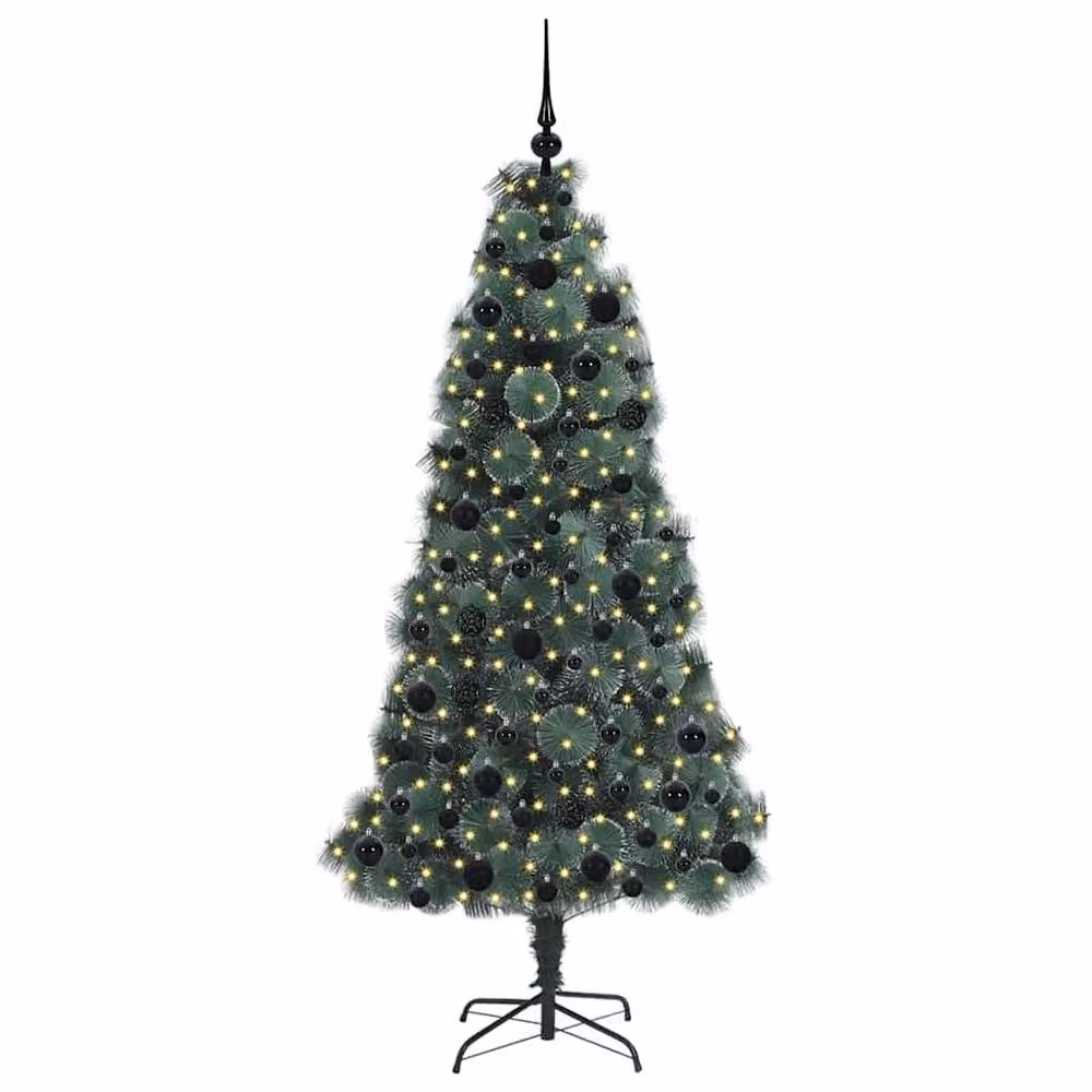 Berkfield Home Pre-lit Artificial Christmas Tree with Ball Set, Green, Height: 180 cm – 3