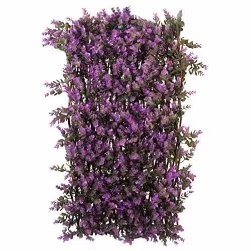 Marco Paul Purple Artificial Hedge Screening Panel Privacy Fence, H 180 x W 90 x D 1 cm – 2