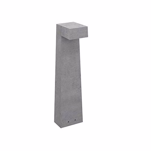 Netlighting Simenti LED Outdoor Bollard Light in Grey Concrete and Glass with Warm White Light