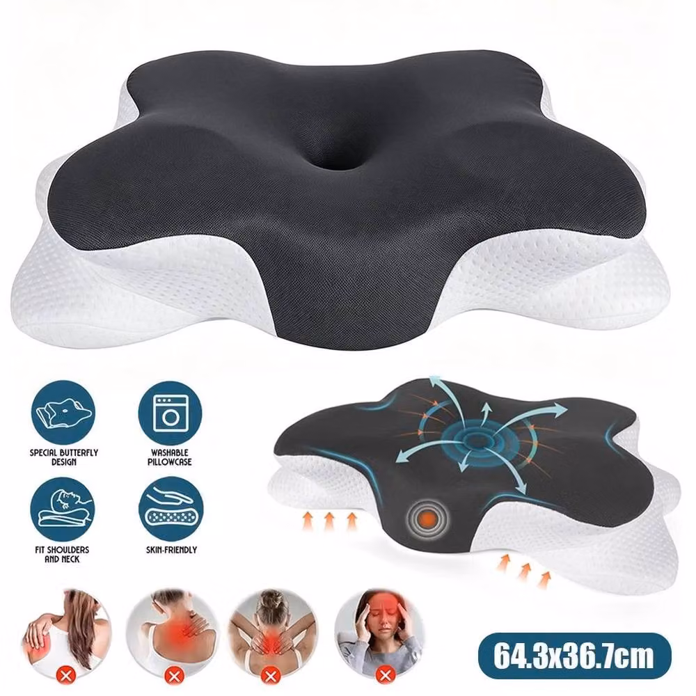 NESTLUNE Grey Memory Foam Cot Pillow for Babies – 5