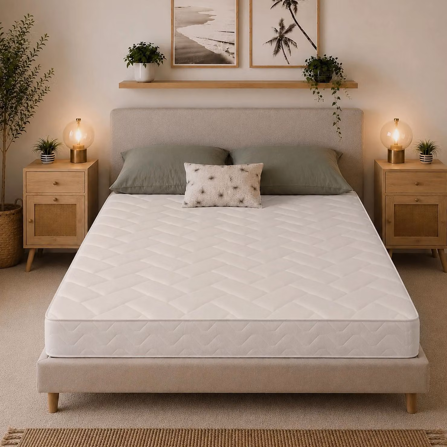 Starlight Beds Soft Hybrid Memory Foam and Spring Mattress in White, W/D/H: 120 x 200 cm – 2