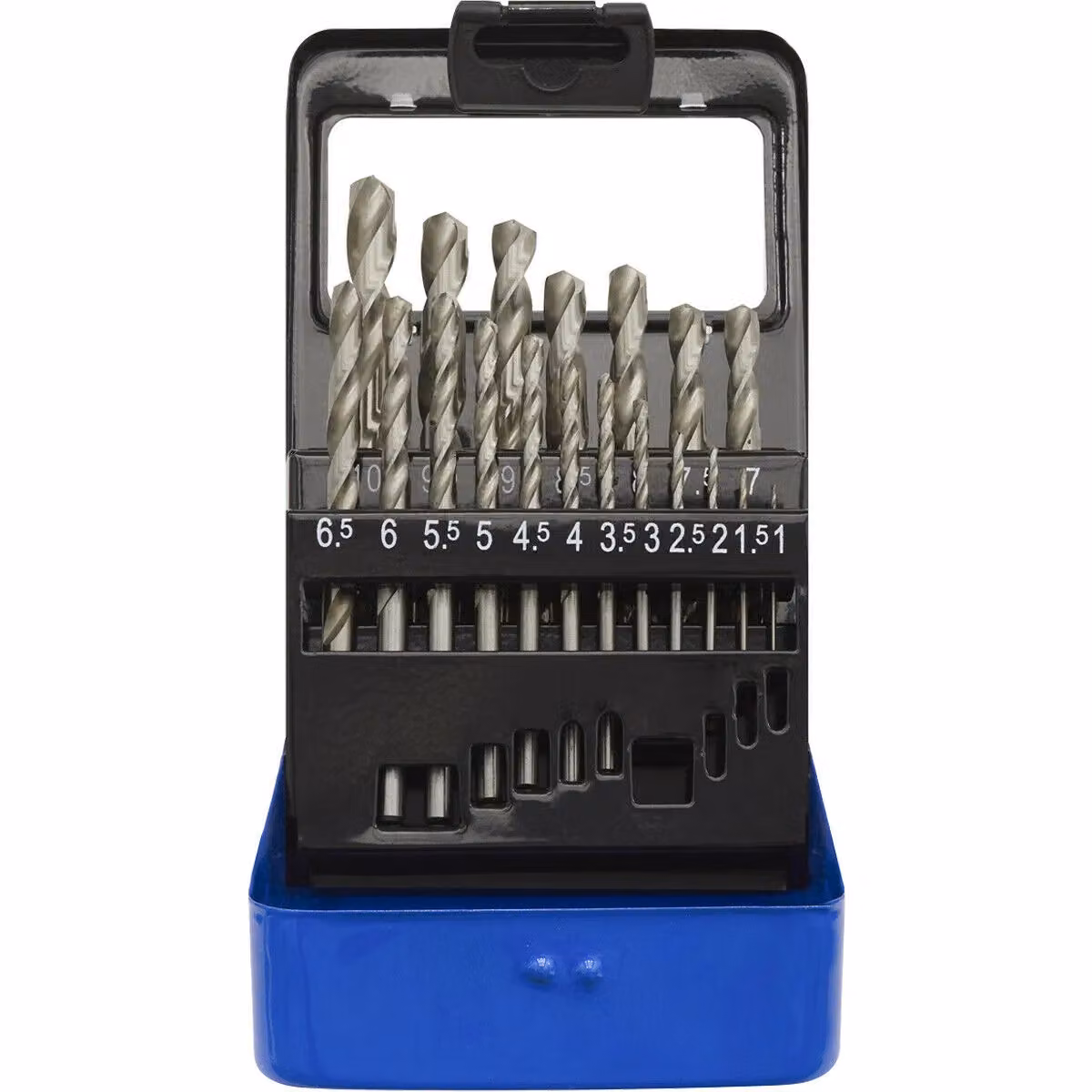 Loops 19 Piece HSS Twist Drill Bit Kit in Silver and Multicolour – 3