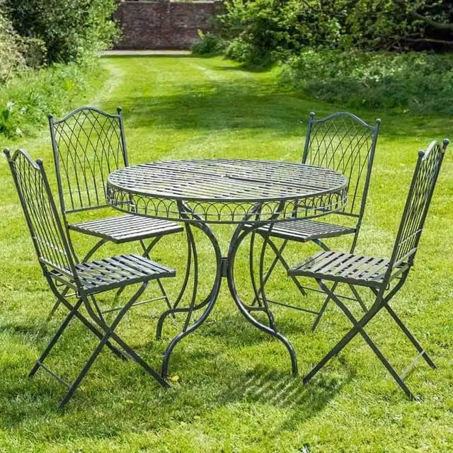 Ascalon Design Ltd Hampton 5pc Dining Set in Umber Grey, W/D/H: 95 x 95 x 73 cm
