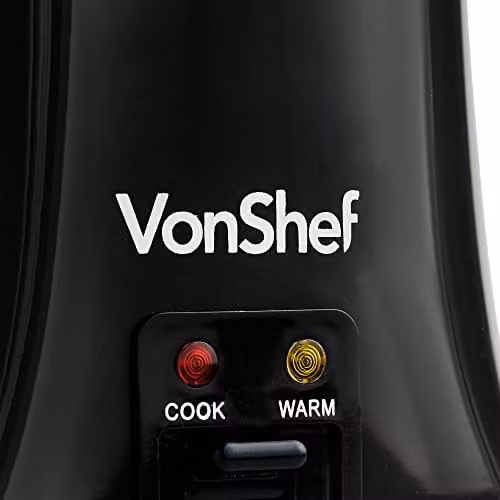 VonShef Mini Electric Rice Cooker in Black, 0.3 l with Keep Warm Function – 7