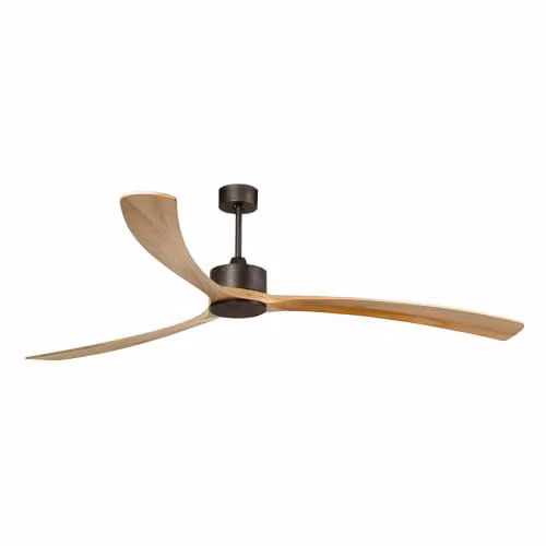 Netlighting Kauai Designer Brown 3 Blade Ceiling Fan with Remote Control and Timer